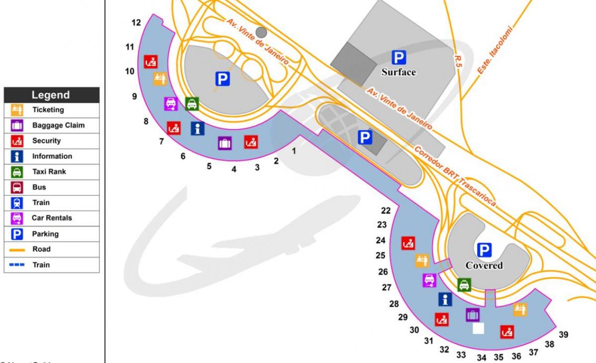 Peta dari bandara Internasional Rio de Janeiro