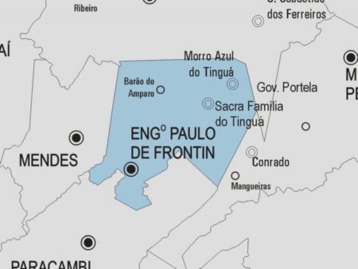 Peta dari Engenheiro Paulo de Frontin kota