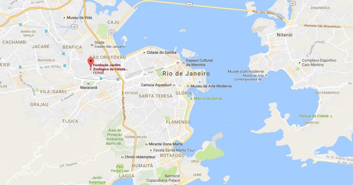 Peta kebun Binatang Rio de Janeiro