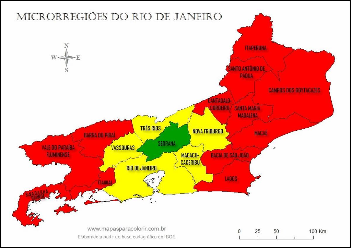 Peta mikro-wilayah Rio de Janeiro