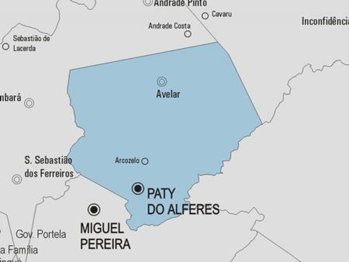 Peta dari Paty do Alferes kota