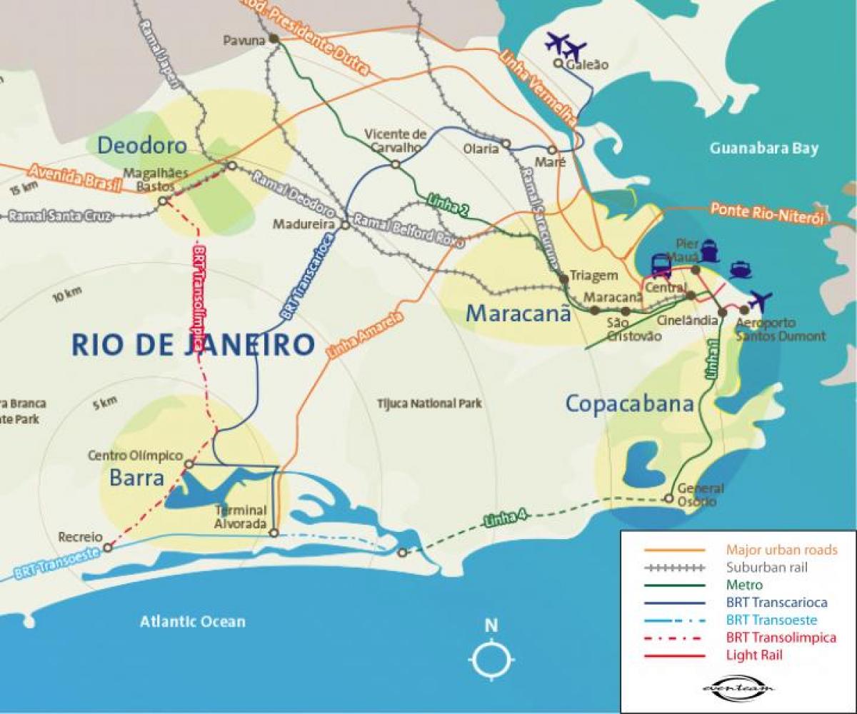 Peta dari Rio de Janeiro bandara