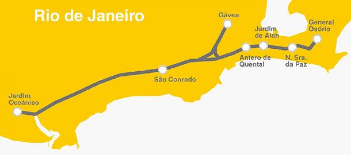 Peta dari Rio de Janeiro metro - Line 4