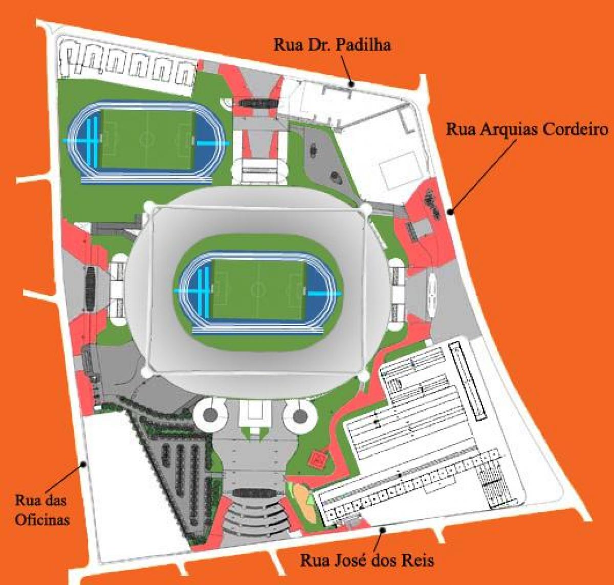 Peta dari stadion Engenhão