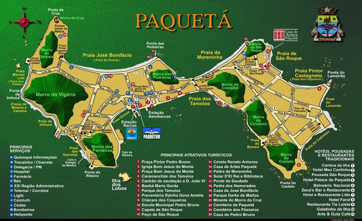 Peta dari Île de Paquetá