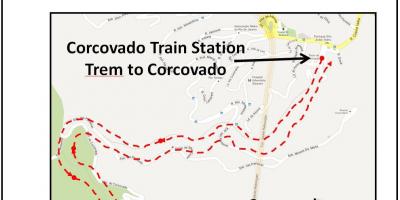 Peta dari Corcovado kereta