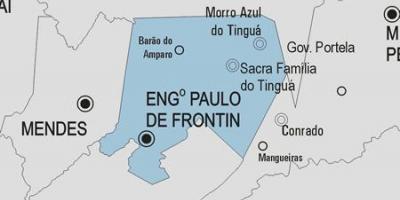 Peta dari Engenheiro Paulo de Frontin kota