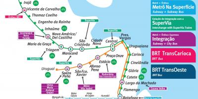 Peta dari Rio de Janeiro subway