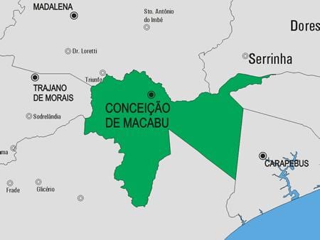 Peta dari Conceição de Macabu kota