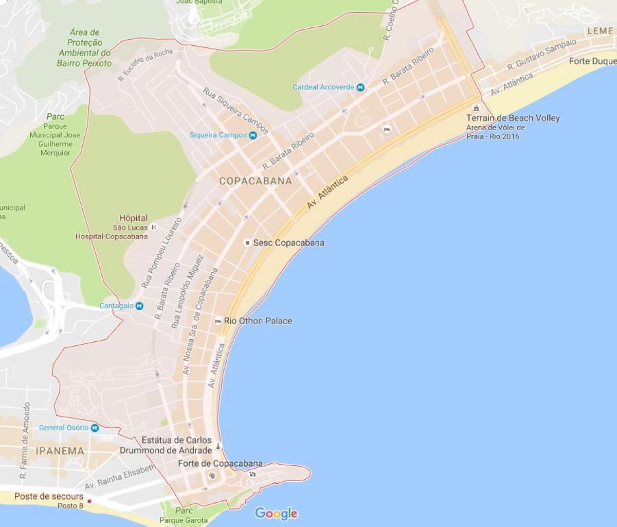 Peta dari Copacabana