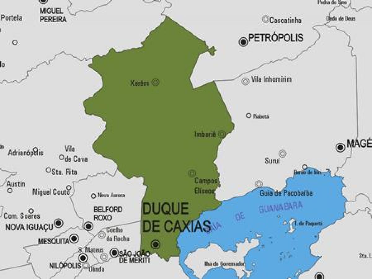 Peta dari Duque de Caxias kota