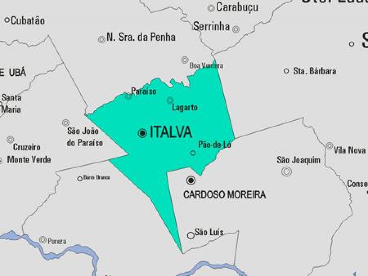 Peta kota Italva