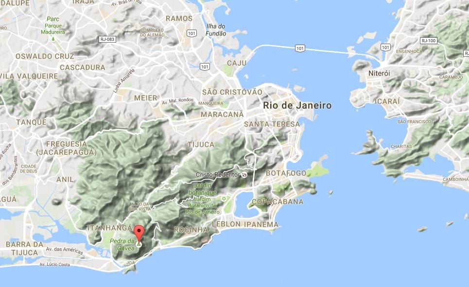 Peta dari Pedra da Gávea