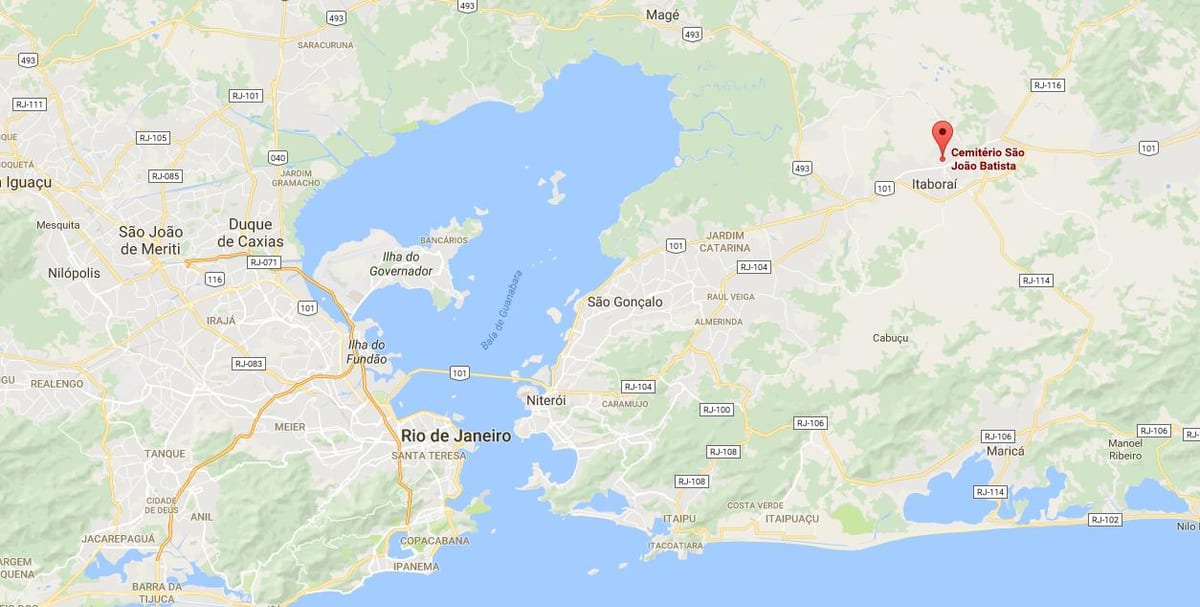 Peta dari pemakaman Sao Joao Batista