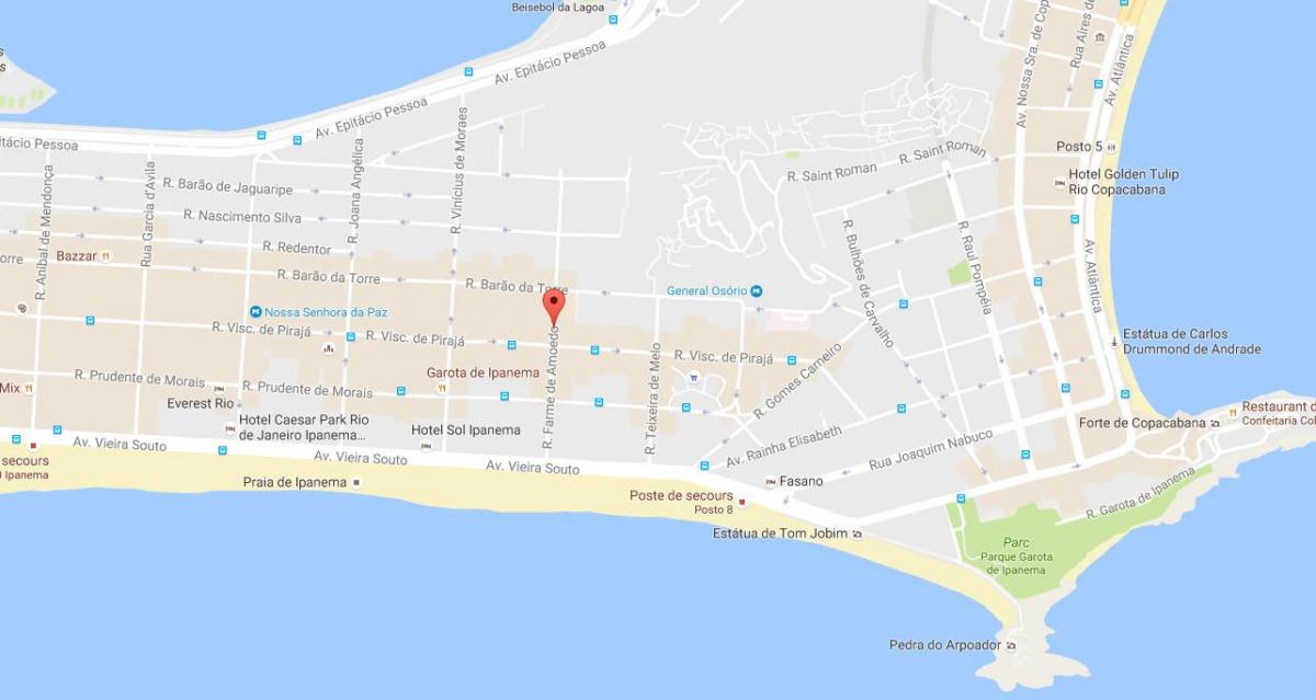 Peta dari quartier gay Rio de Janeiro