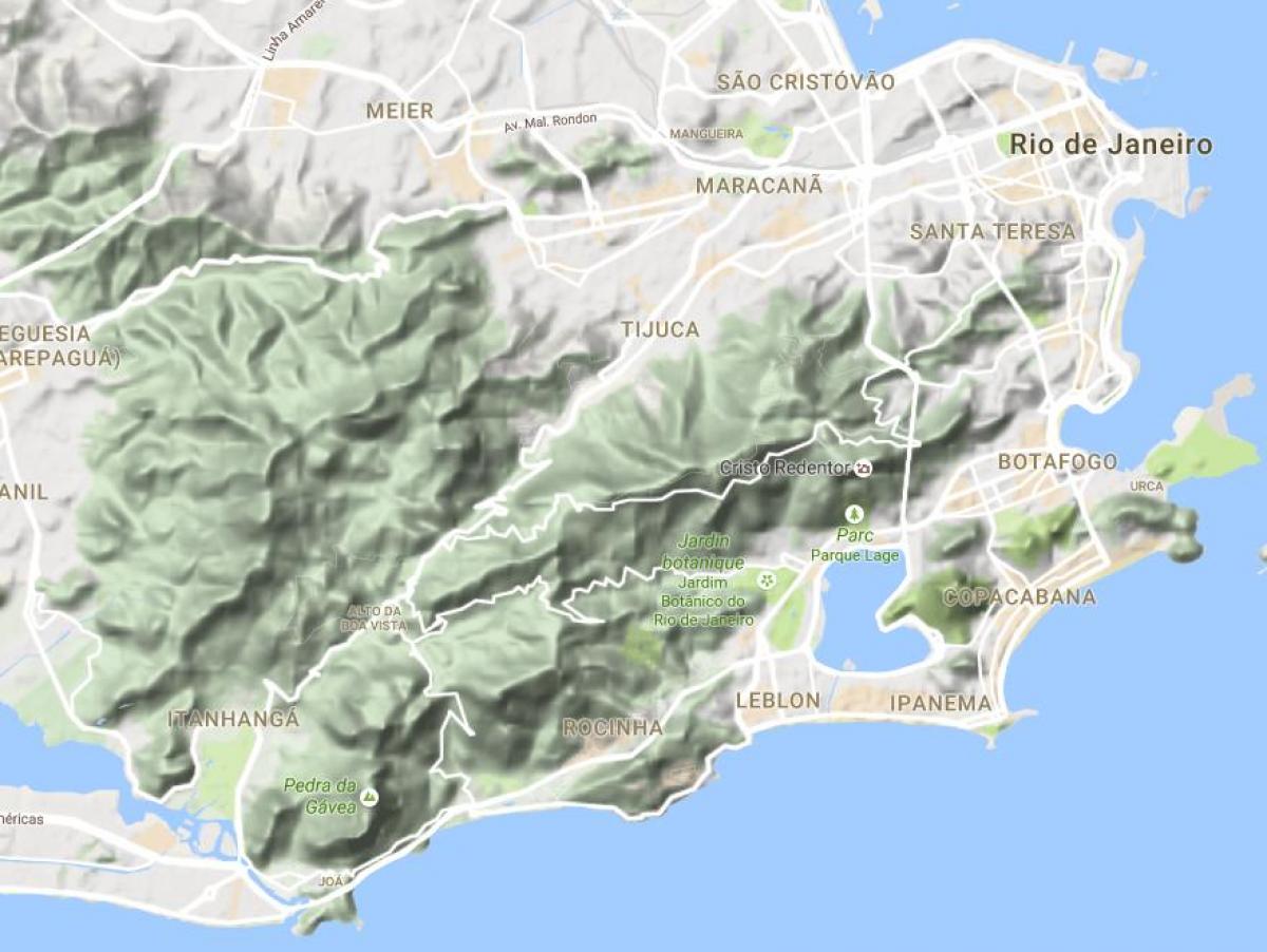 Peta relief Rio de Janeiro