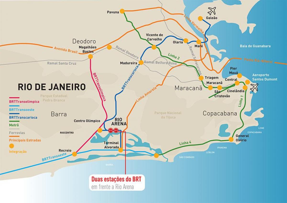 Peta dari Rio Arena lokasi