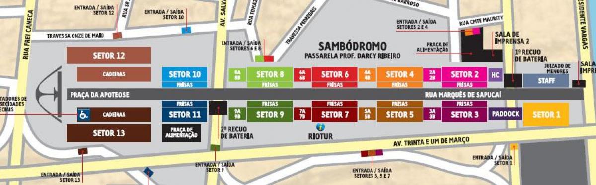 Peta dari Sambódromo