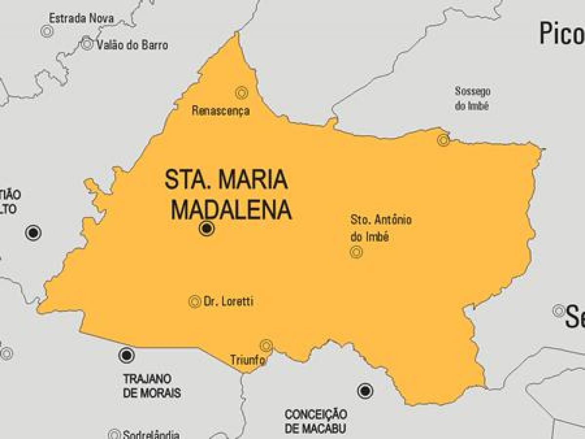 Peta dari Santa Maria Madalena kota