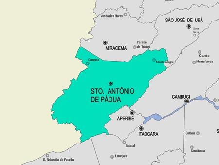 Peta dari Santo Antonio de Padua kota