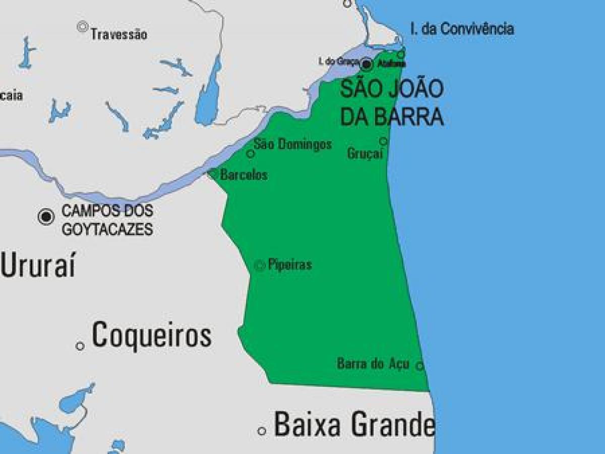 Peta dari Sao Joao da Barra kota