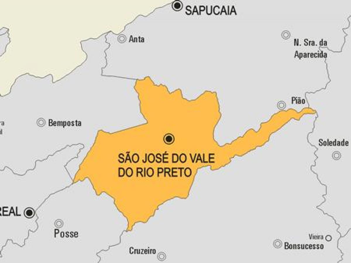 Peta dari Sao Jose do Vale do Rio Preto kota