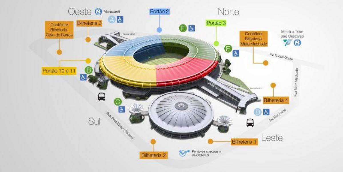 Peta dari stadion Maracana
