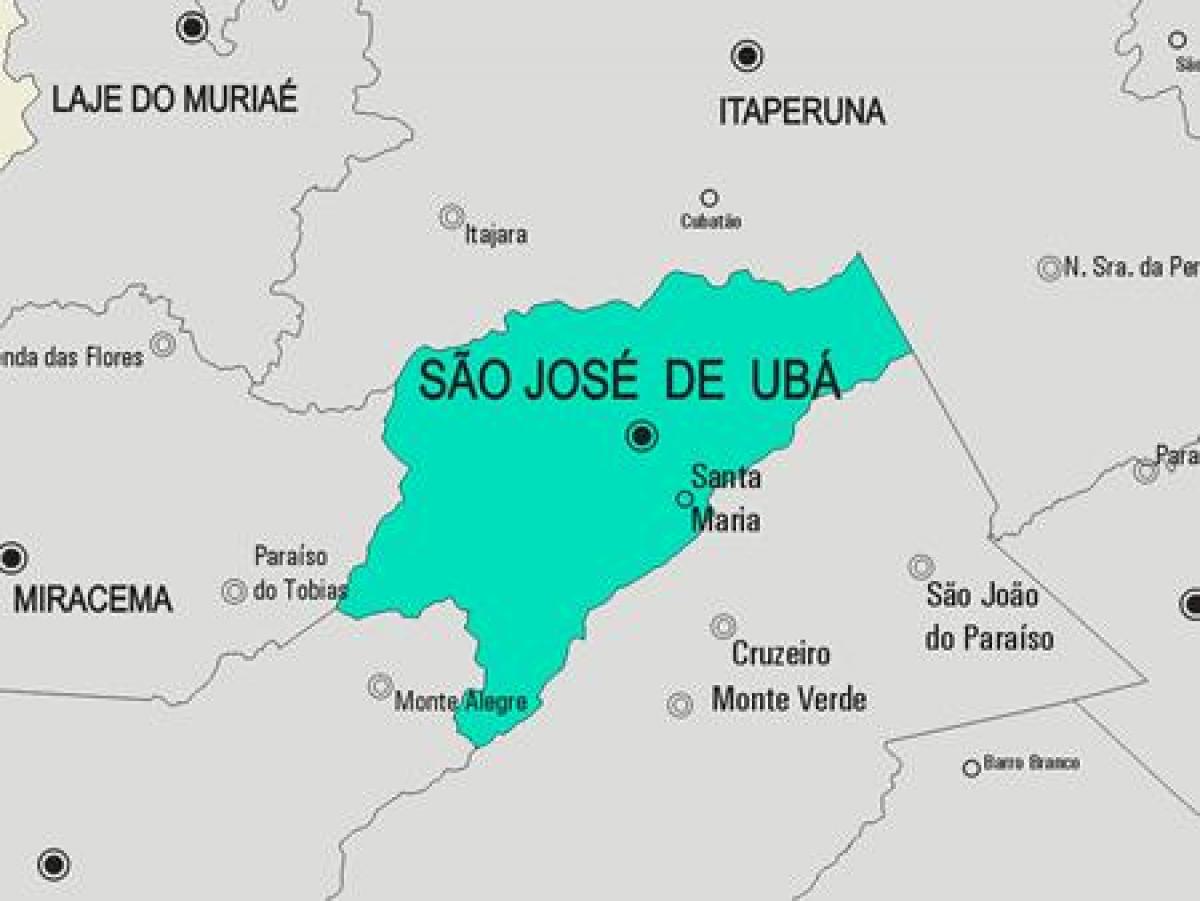 Peta dari Sao Jose de Uba kota