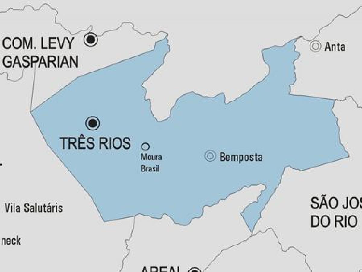 Peta dari Tres Rios kota