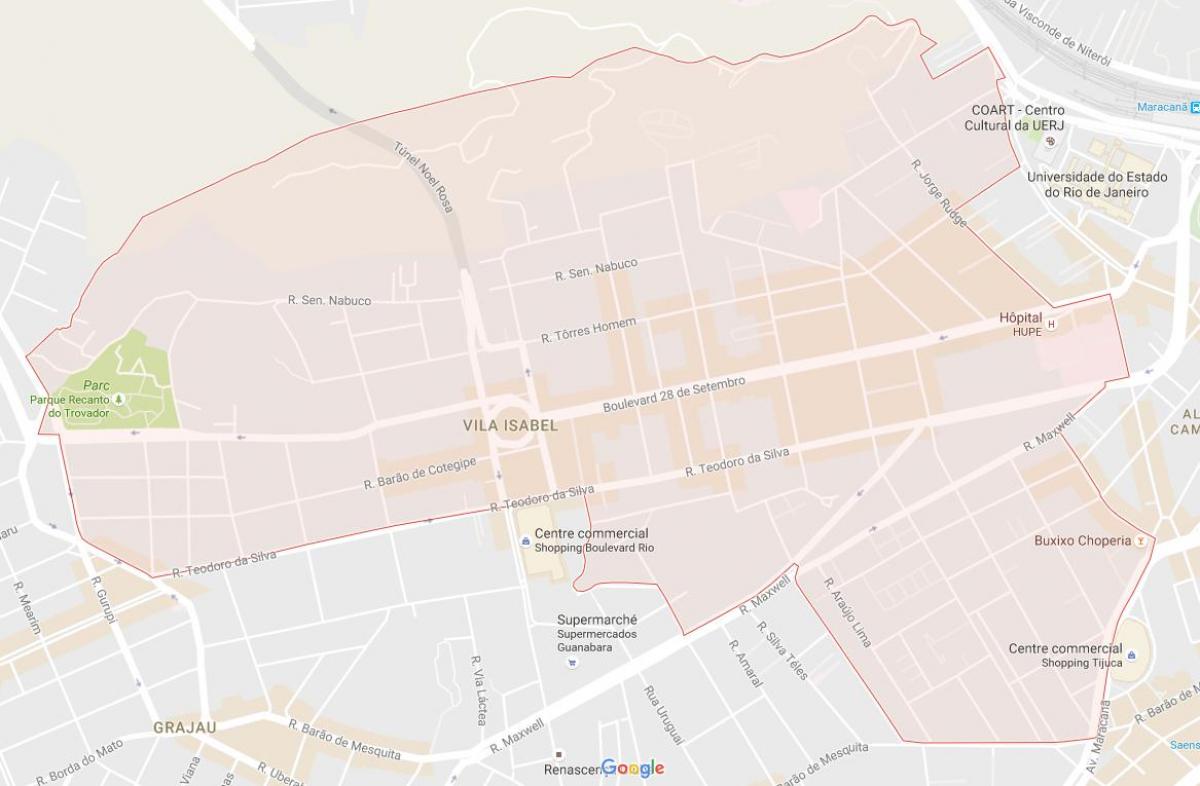 Peta dari Vila Isabel