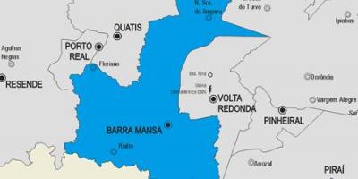 Peta kota Barra Mansa