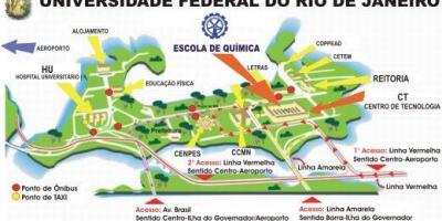 Peta dari Federal university of Rio de Janeiro