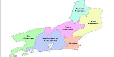Peta dari mesoregions Rio de Janeiro