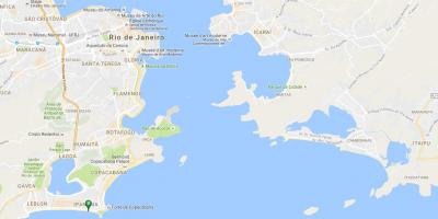 Peta dari pantai Ipanema