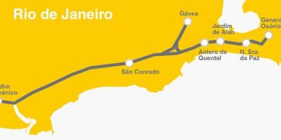 Peta dari Rio de Janeiro metro - Line 4