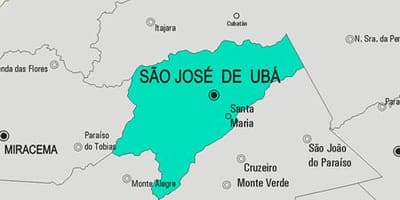 Peta dari Sao Jose de Uba kota