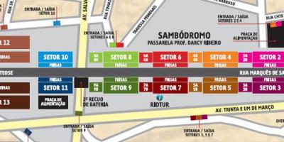 Peta dari Sambódromo