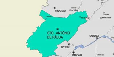 Peta dari Santo Antonio de Padua kota