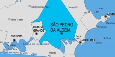 Peta dari Sao Pedro da Aldeia kota