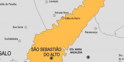 Peta dari Sao Sebastiao do Alto kota
