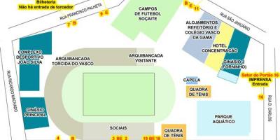 Peta dari stadion Sao Januario