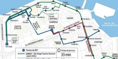 Peta dari VLT Rio de Janeiro - Line 1